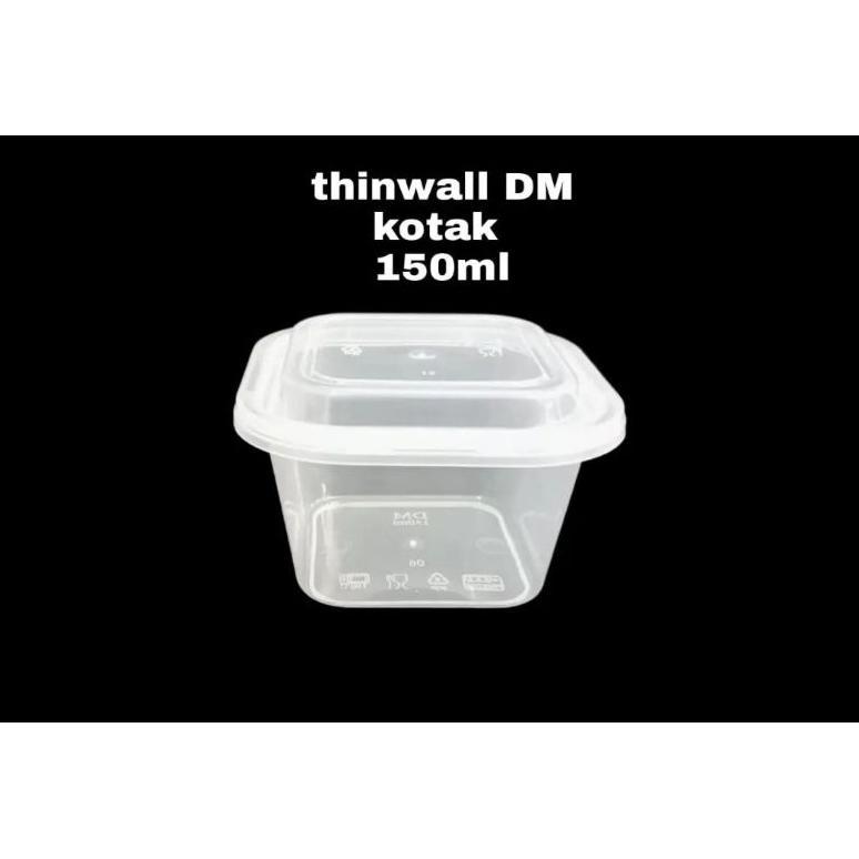 SQ150 - Thinwall Square Mini 150ml - cup dessert - thinwall kotak