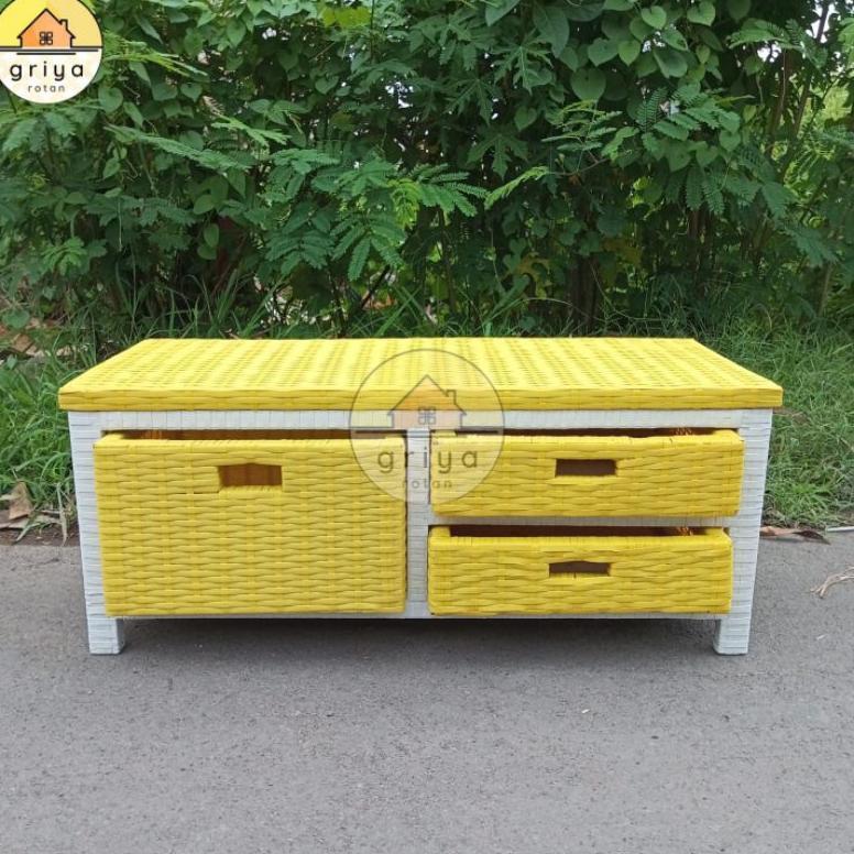 Meja Tv Rotan Sintetis Minimalis