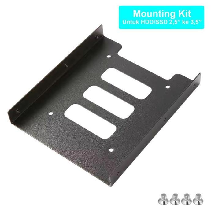 Bracket Mounting Kit Internal HDD SSD 2.5 Inch ke 3.5 Inch