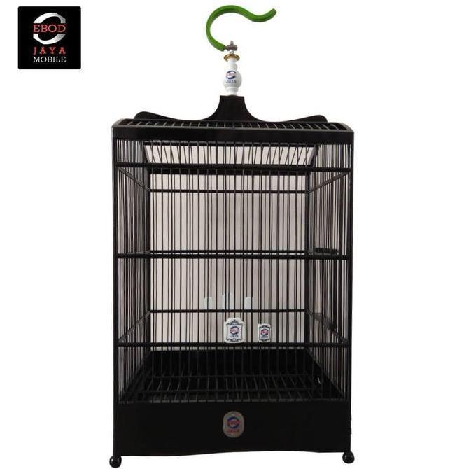 Sangkar Kandang Burung Kenari Ijo Kotak Ebod Jaya Hitam No 3