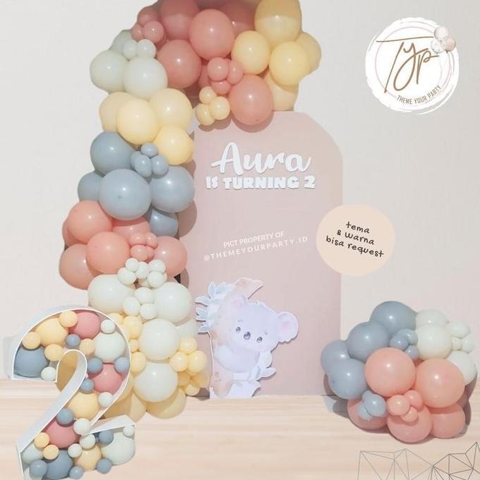 NEW BALON DEKOR - BACKDROP - DEKORASI ULANG TAHUN AQIQAH PESTA ORI