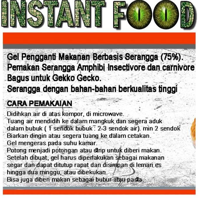 INSTAN FOOD MAKANAN LEOPARD GECKO REPTIL TOKEK PENGGANTI SERANGGA