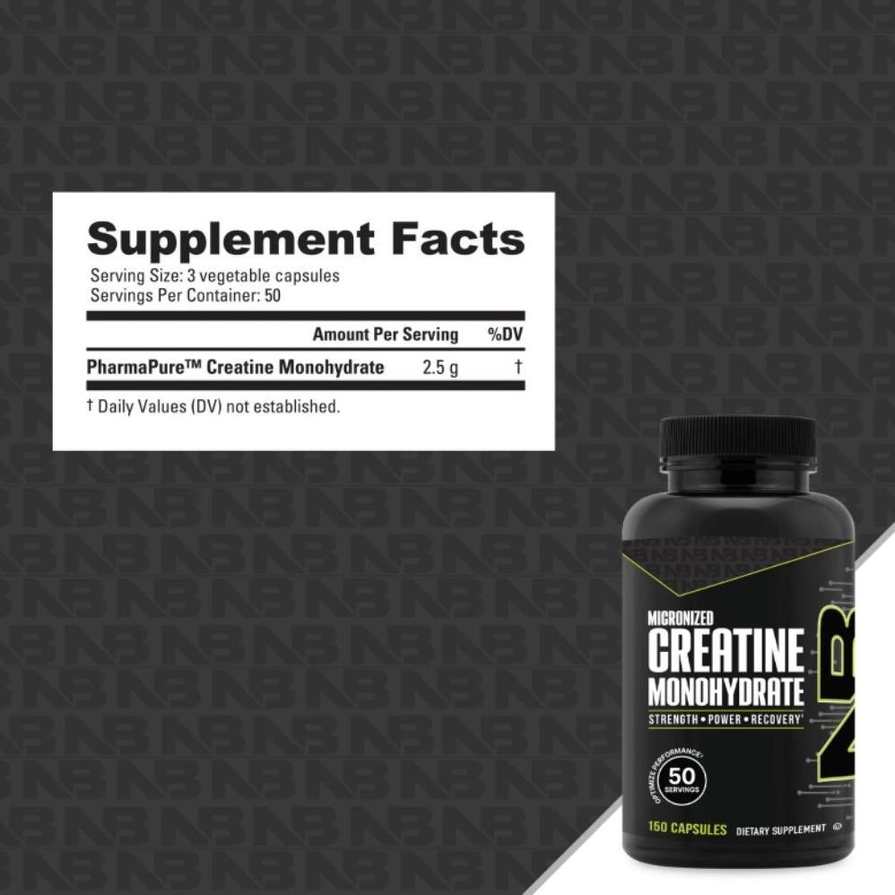 Nutrabio Usa Micronized Creatine Monohydrate 150 Kapsul Original