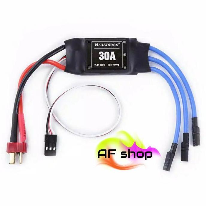 Brushless 30A Esc 2-4S Dengan 5V 2A Bec Untuk Rc