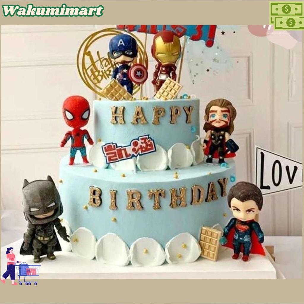 Bigdeal Topper Superhero Avengers Dc Marvell Set Hiasan Kue Super Hero Ironman Superman Batman Capta
