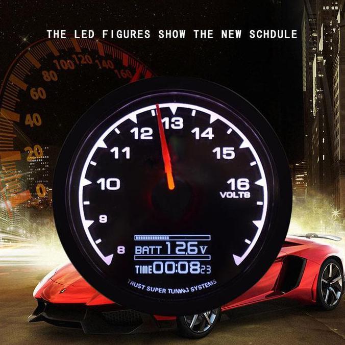 Tachometer Gauge Indikator Speedometer LCD Mobil Not Indicator Greddy