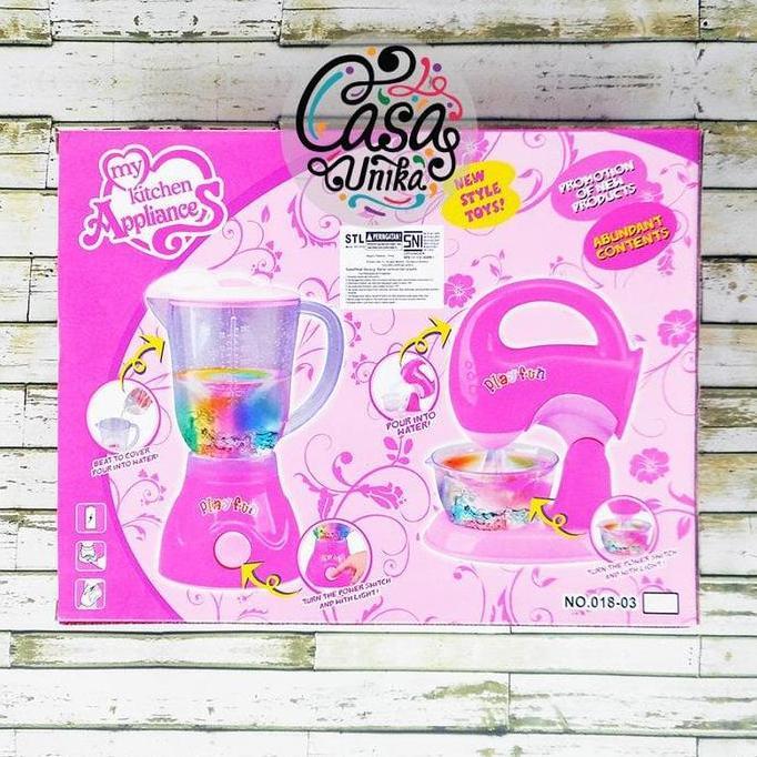Mainan Anak Blender dan Mixer Baterai Set My Kitchen Appliances 018-03