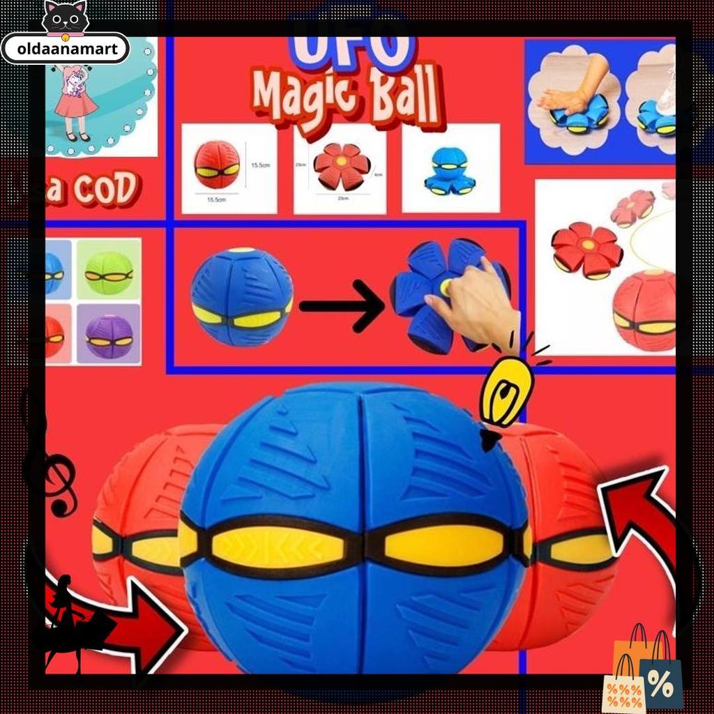 New Bola Ufo Bola Terbang Injak Lempar Led/Bola Lampu Led Fleksibel/Magic Ball Mainan Anak Viral/Bol