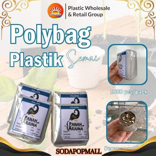 Buruan Polybag Semai 6X7 Plastik Semai/Polybag Benih 1Ikat= 1000Pcs Polybag Cabai