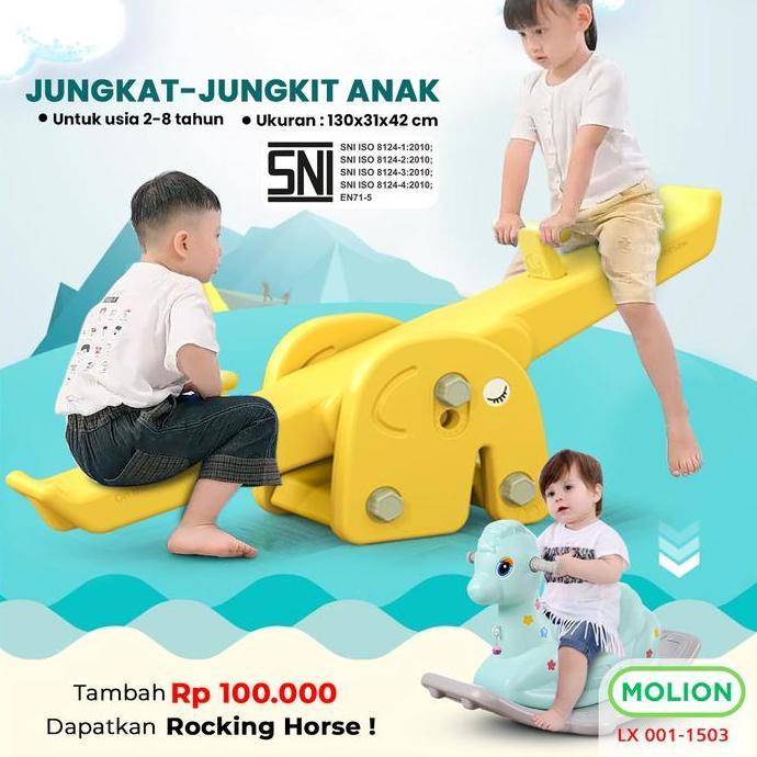 Jungkat Jungkit Prosotan Perosotan Kuda Kudaan Anak 4in1 Mainan Plastik Anak Anak Jungkat Jungkit 00