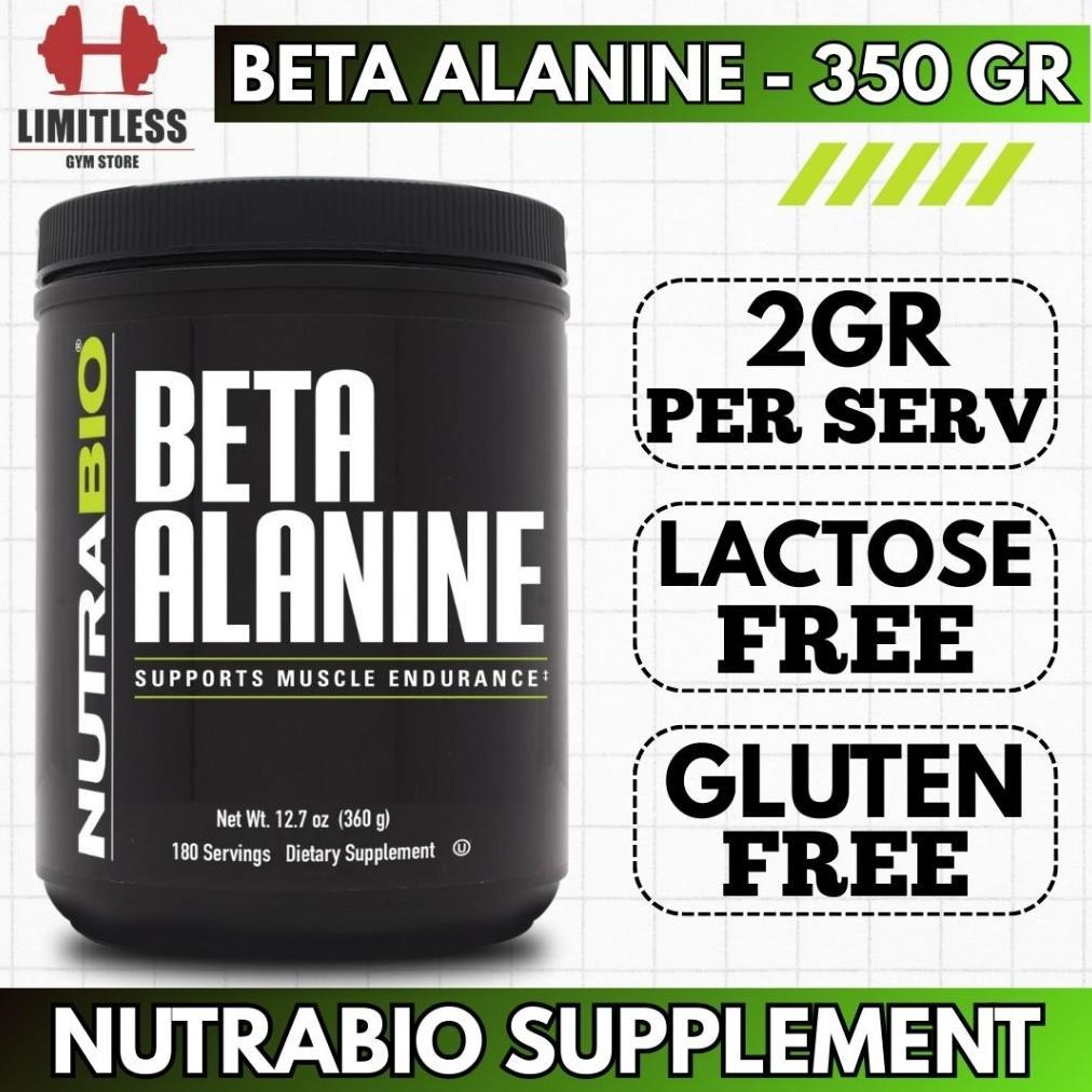 Nutrabio Usa Beta Alanine 3200Mg - 180 Servings 360Gr Vo2 Max Endurance Booster Original