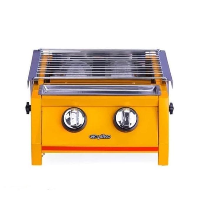 Premium BBQ Grill Gas Panggangan Sosis Kompor 2 Tungku Promo