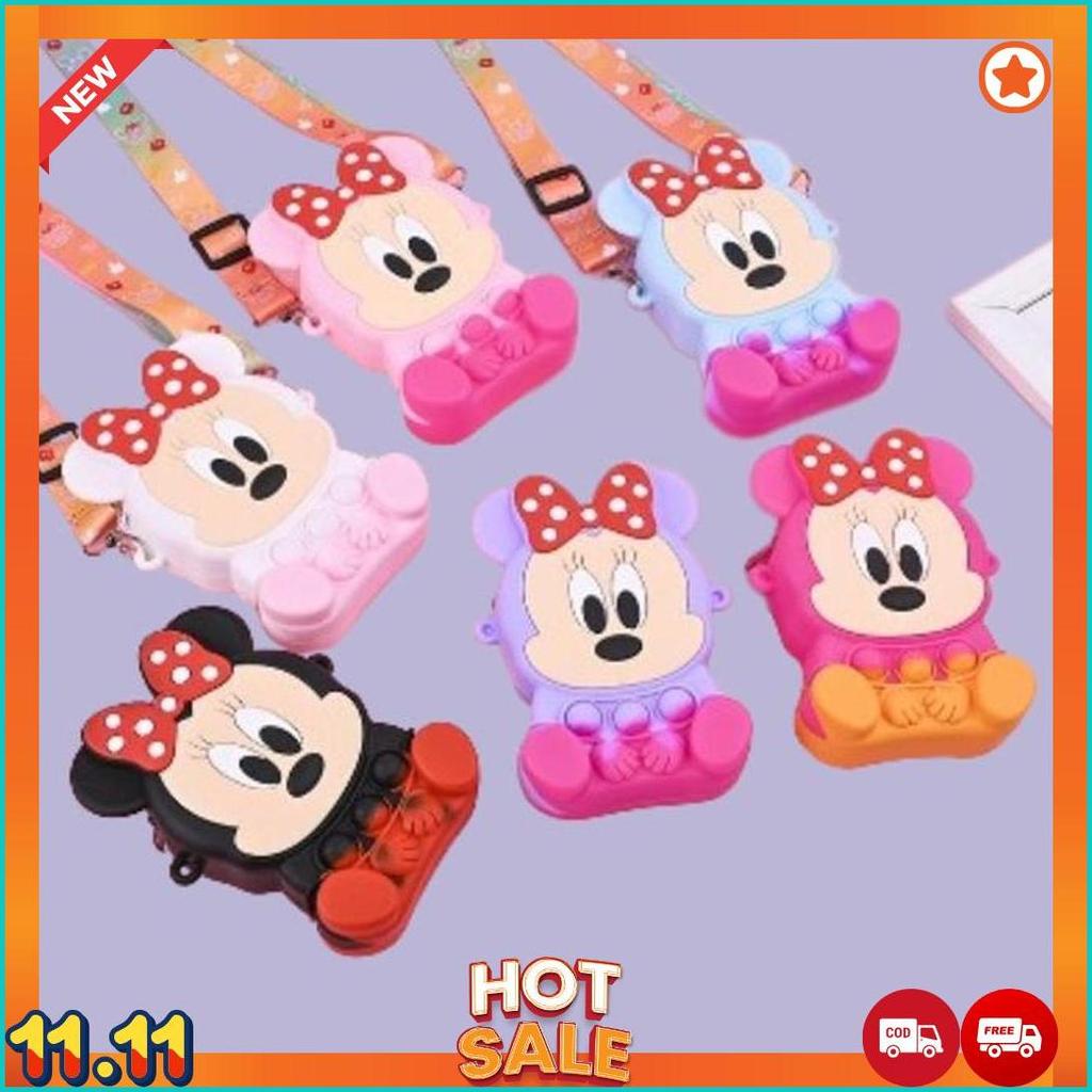 [Tas] Mini Pop It Silikon Minnie Mouse Premium Cod  [A6]