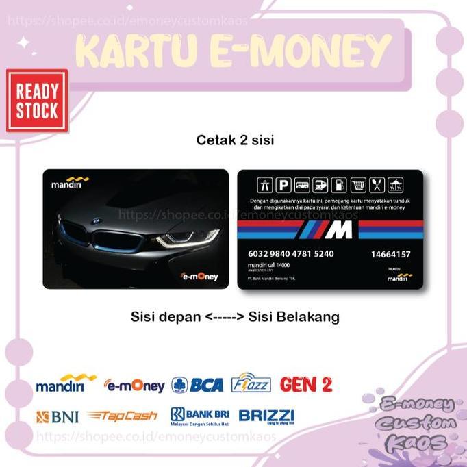 BMW Kartu Flazz Gen 2 E-toll Emoney Custom Logo IMM Berkualitas Cetak UV Mimaki Jepang High Resoluti