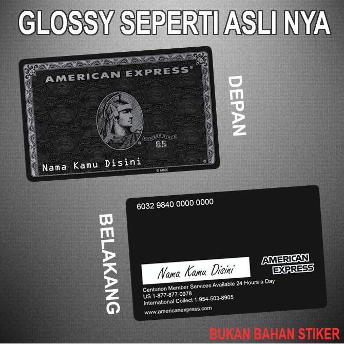 Kartu American Express Custom AMEX Card E-Money cetak GLOSSY mirp