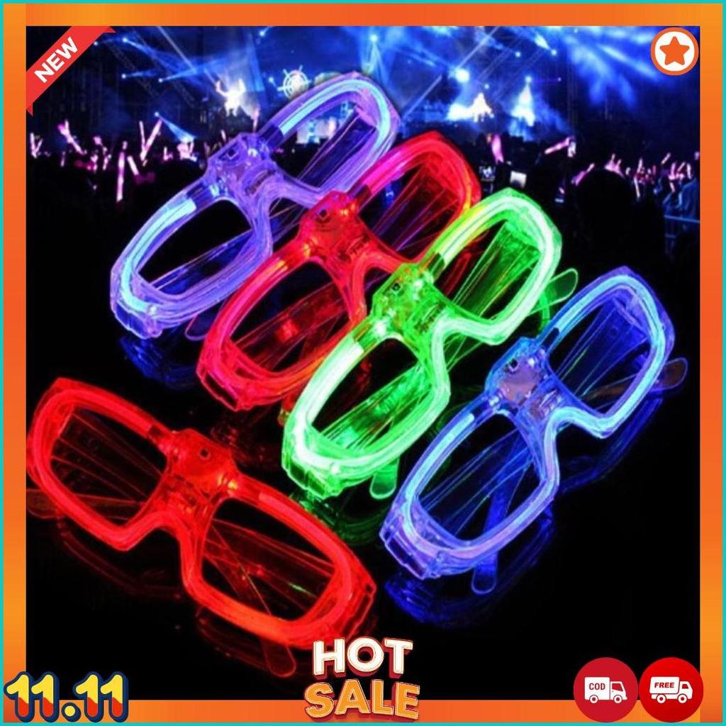 Kacamata Led Kotak - Kacamata Pesta Karnaval Warna Warni Cod  [A6]