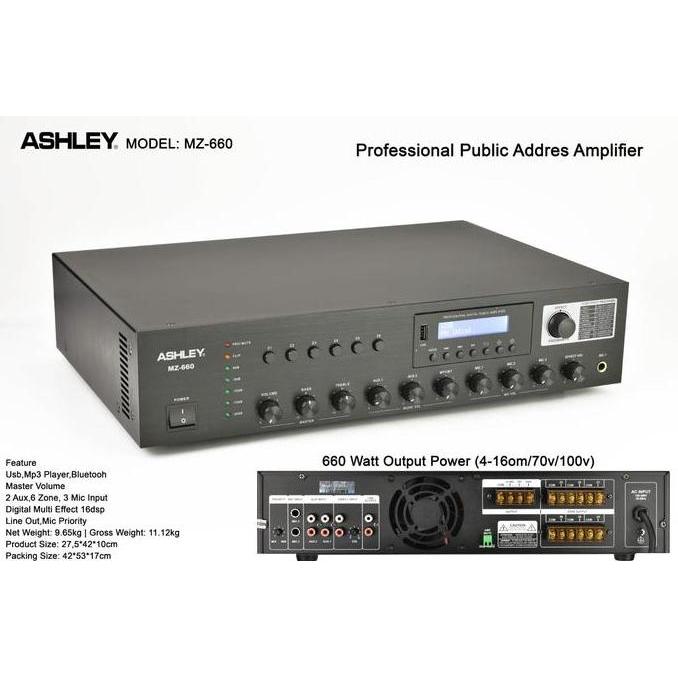 POWER AMPLIFIER ASHLEY MZ660 MZ 660 ORINAL