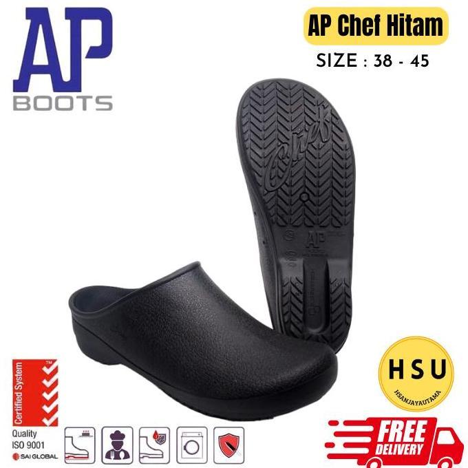 sepatu chef sepatu dapur / sepatu AP chef murah meriah HITAM