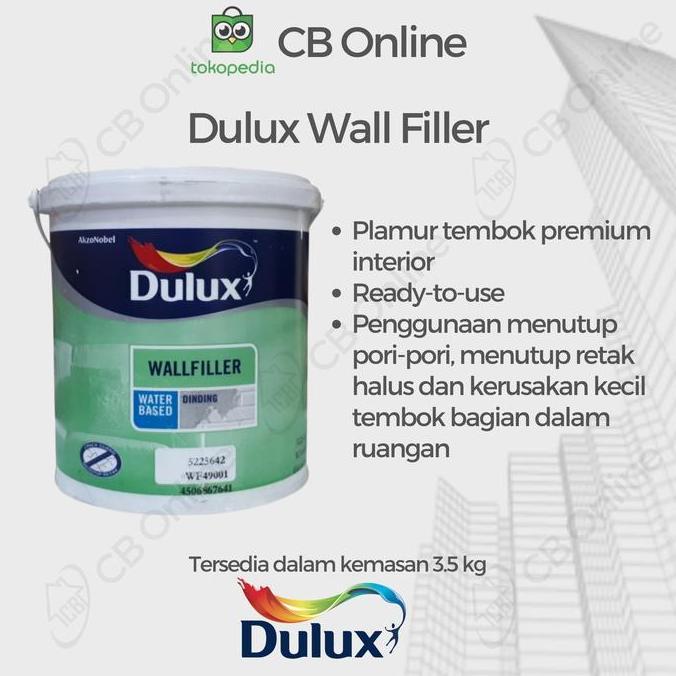 Premium DULUX PLAMUR TEMBOK DALAM DULUX WALL FILLER - 3.5 KG Promo