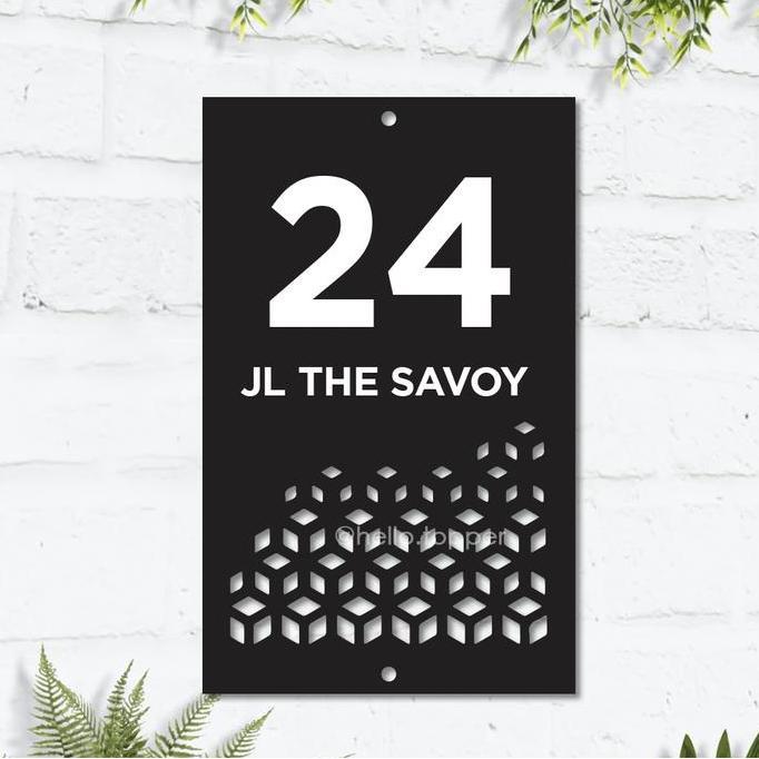 Custom Papan Alamat Rumah Nomor Acrylic Potrait