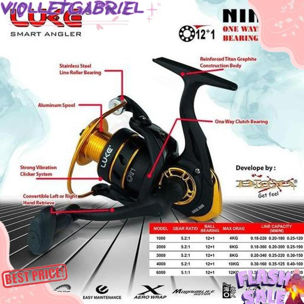 Cuci Gudang Reel Smart Angler Luke Ninja