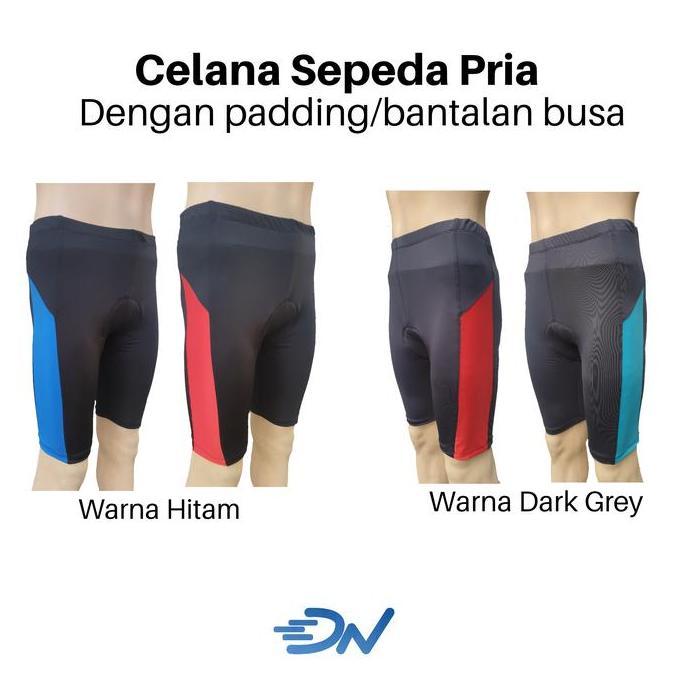 celana sepeda padding busa pendek pria
