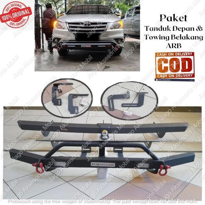 PAKET LENGKAP TANDUK DEPAN + TOWING BELAKANG ARB INNOVA 2004-2015 ORIGINAL DAN TERPERCAYA