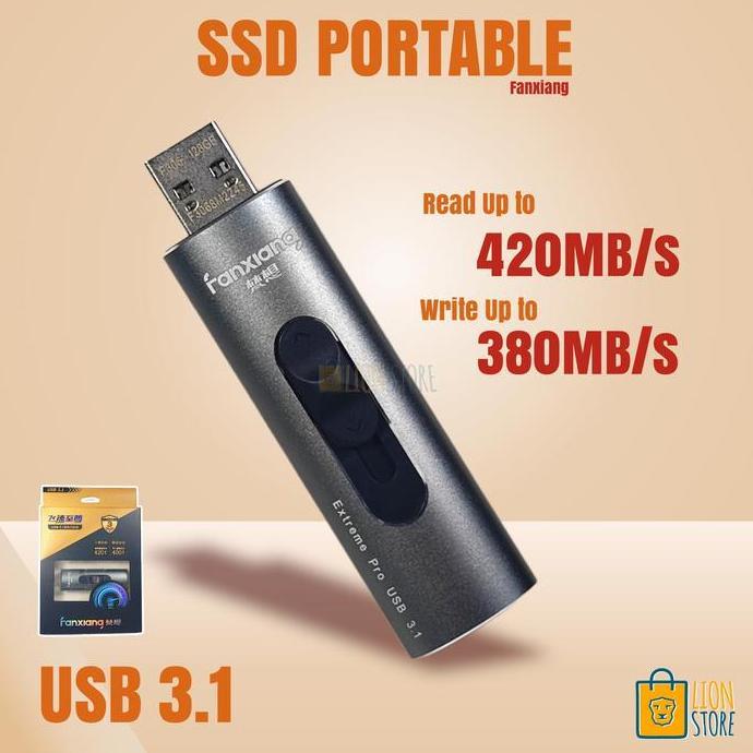 BEBAS ONGKIR - FANXIANG 128GB SSD PORTABLE EXTERNAL SSD USB 3.1 FLASHDISK EKSTERNAL 128 GB