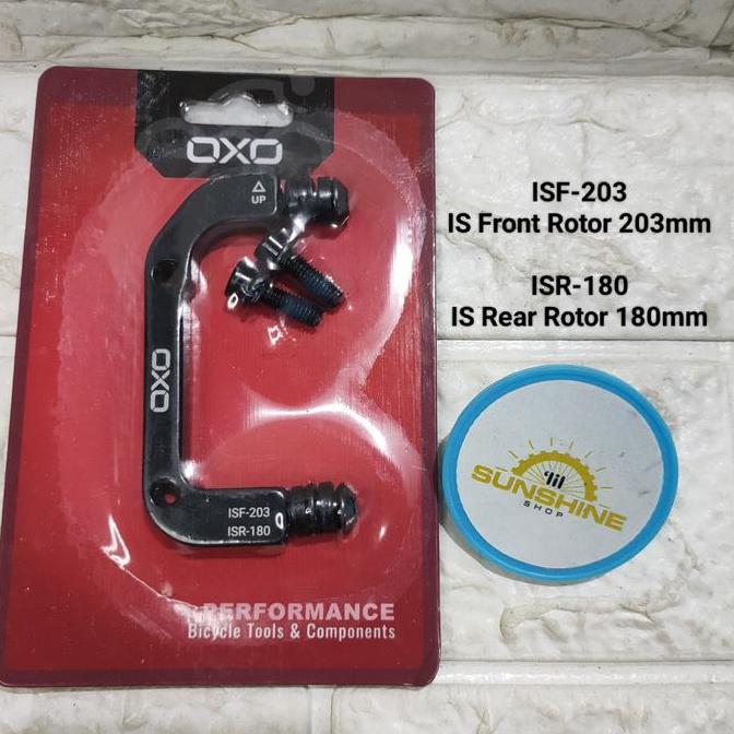 Adaptor Caliper Disc Brake OXO ISR180 Rem Cakram Belakang Piringan Rotor 180mm Baut Samping Sepeda M