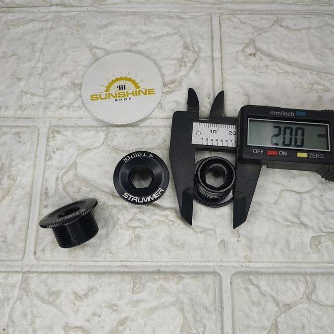 Baut M20 Tutup Crank Hollowtech 2 Sebelah Kiri STRUMMER Bolt 20 mm Sepeda MTB Roadbike Lipat Seli