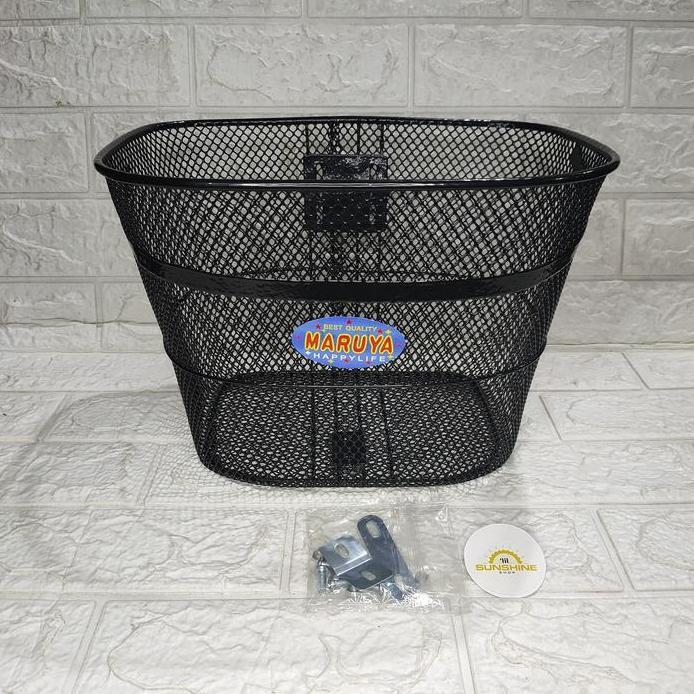 Keranjang Sepeda MARUYA Kawat Besi Hitam Sepeda Mini Phoenix CTB Minion Size 20 Dan 24