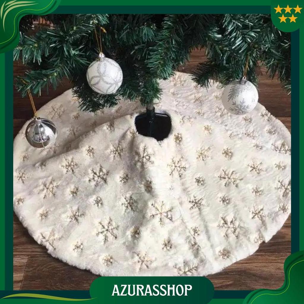 Alas Pohon Natal Motif Salju Tatakan Pohon Natal 90Cm/120Cm Da Sale