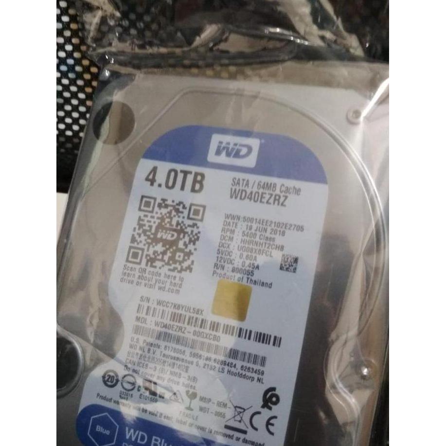 TERMURAH - WD40EZAZ Harddisk Hard Disk Internal Wd Blue Caviar 4TB 64MB Cache
