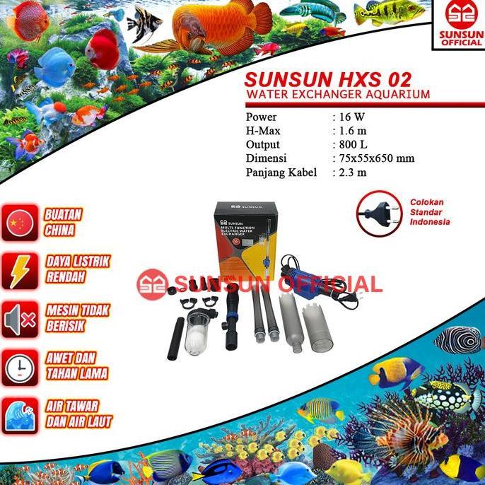 TERBARU - SUNSUN HXS 02 / HXS 03 Series Pembersih Pasir Gravel Kotoran Aquarium