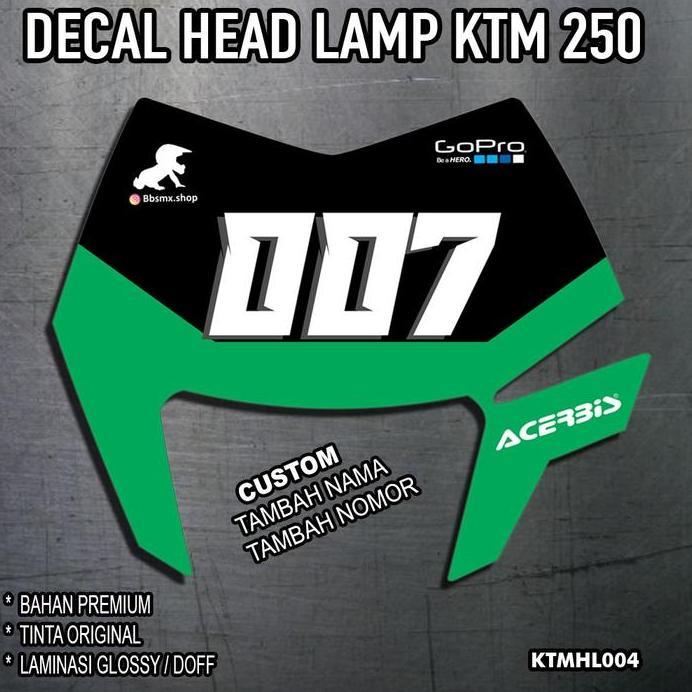 Decal   Head   Lamp   KTM    250
