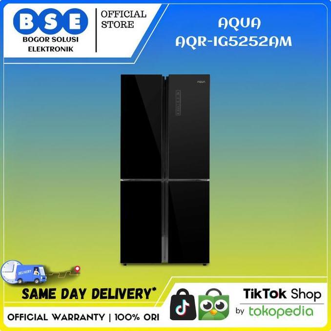 Sale Kulkas Aqua 4 Pintu | Glass Door | Aqr-Ig5252Am | Aqrig525