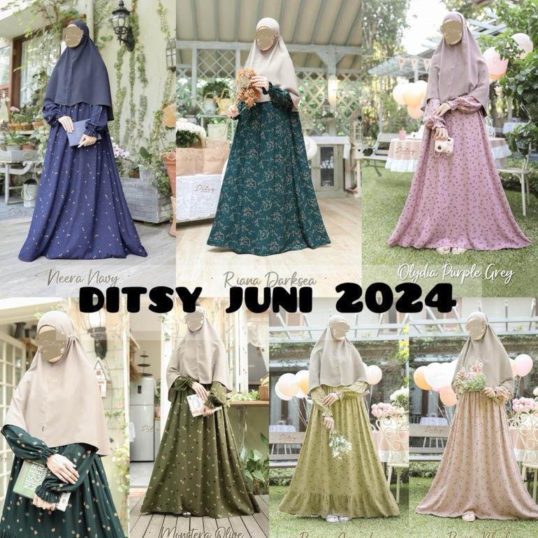 DITSY OFFICIAL DITS FEBRUARI 2025 SIZE S, M, L, XL, 2XL, 3XL DITSY NIGHTGOWN
