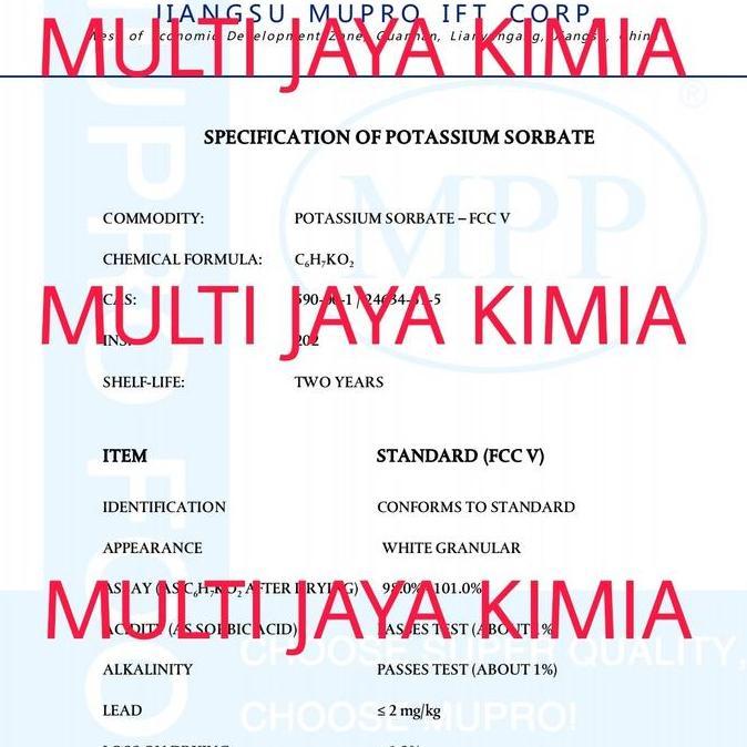 Kalium Sorbate / Potassium Sorbate 1Kg