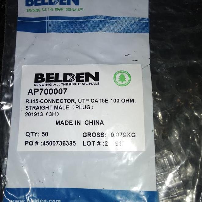 Rj45 Cat5E Utp Belden Belden 50Pcs