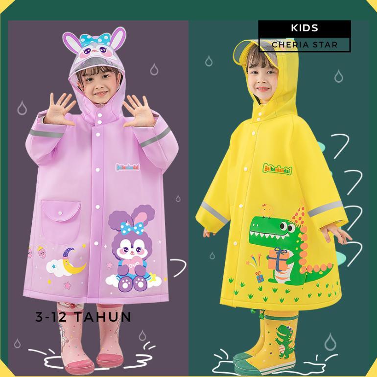 JAS HUJAN ANAK PEREMPUAN MANTEL HUJAN MOTOR ANAK COWOK RAINCOAT KIDS KOREA JAKET IMPORTA65