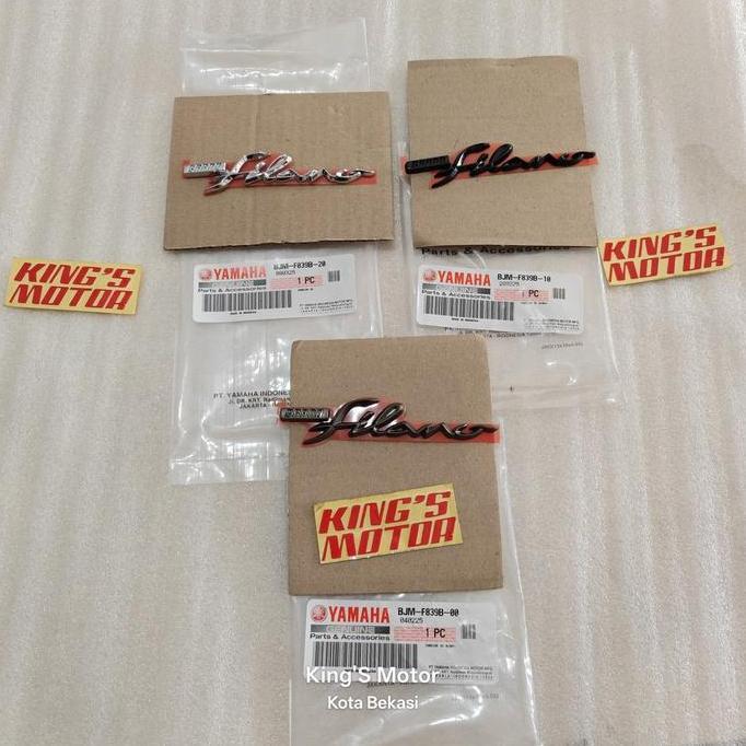 Emblem Logo Yamaha Sayap Depan Grand Gren Grend Filano Fillano Vilano Villano Silver Hitam Abu-Abu B