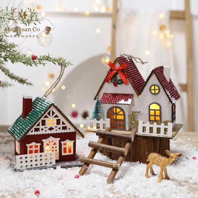 Christmas Miniature House Tree Decoration | Dekorasi Pohon Natal Xmas CMH0162 BIN