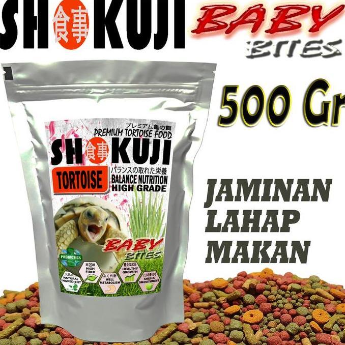 500GR SHOKUJI PELET MAKANAN BABY KURA DARAT SULCATA PARDALIS TORTOISE