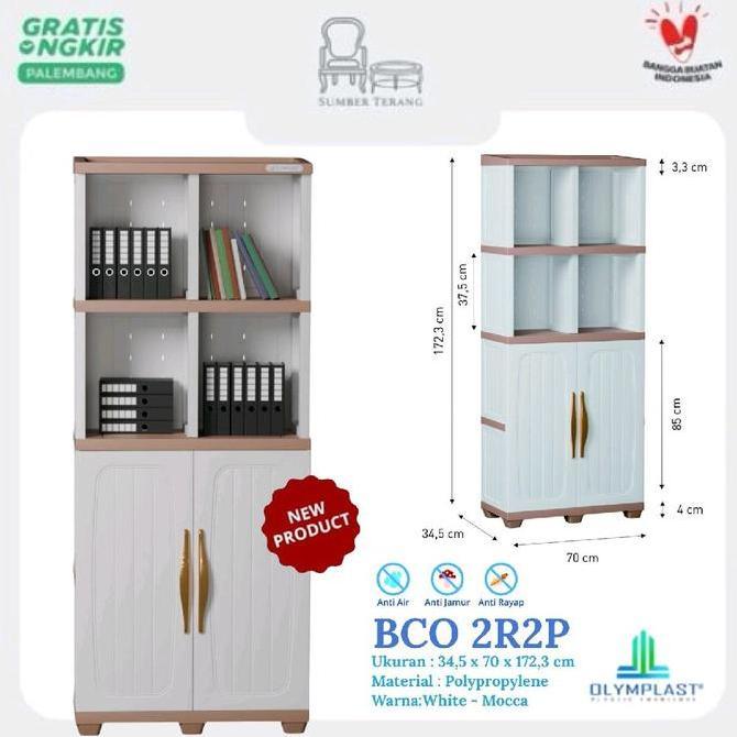 Terlaris Olymplast Lemari Plastik Serbaguna Lemari Buku Plastik Olymplast Bco 2R2P Rak Buku Plastik 