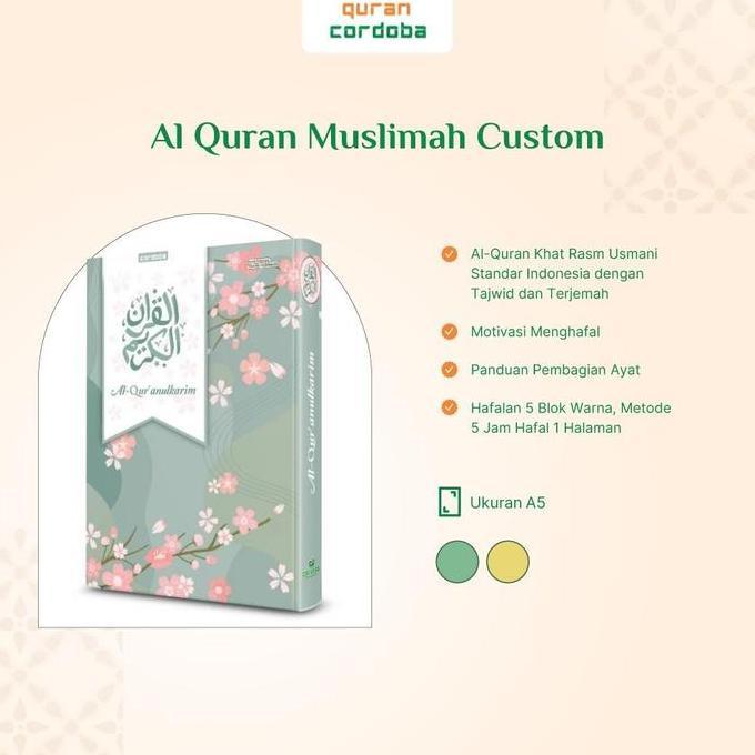 Al Quran Muslimah Custom Nama ukuran A5 quran cordoba