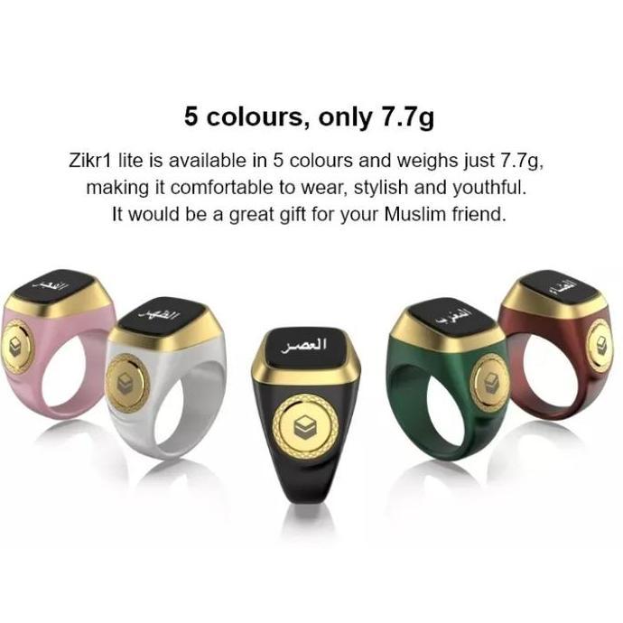 Tasbih Digital Zikir IQibla Lite Smart Cincin Tasbih Oled Display Original
