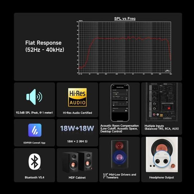 FAKINAJAYUUU - EDIFIER MR3 STUDIO MONITOR HI-RES AUDIO, BLUETOOTH 5.4