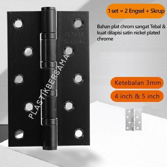 Engsel 5 Inch / Engsel Lubang 5 - Lubang 4 Engsel Daun Pintu Besar & Pintu Kupu Tarung