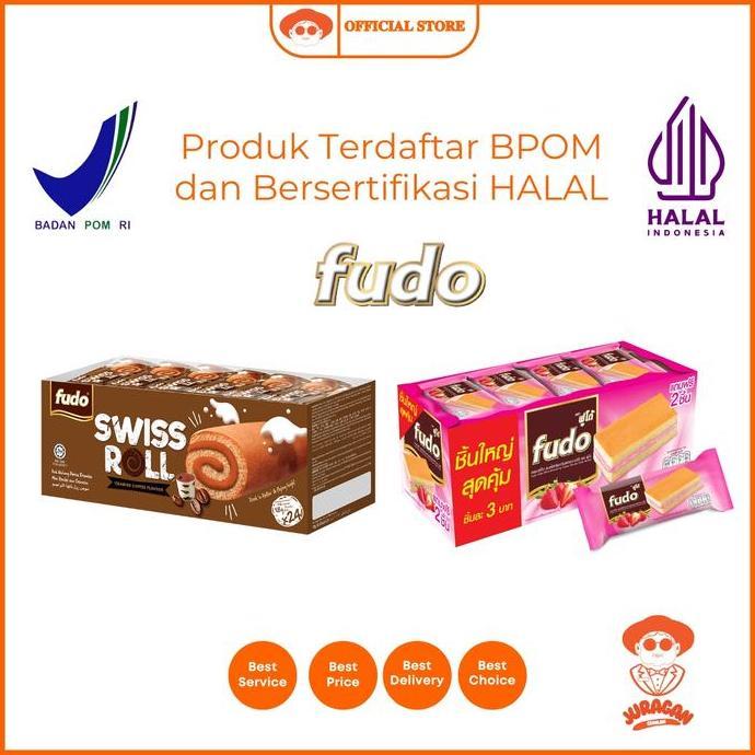 Fudo Layer Cake With Cream Flavour Isi 24 Fudo Swiss Roll With Cream