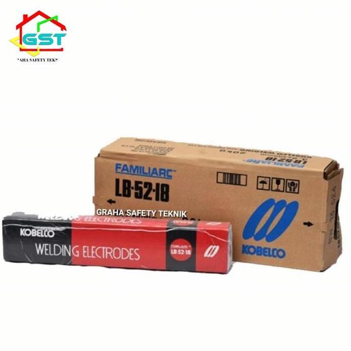 kawat las besi baja 2,6mm e7018 KOBELCO LB-52-18 harga per pack isi 5kg